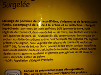Tartiflette Surgelée