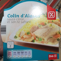 Colin d'Alaska sauce citron et son riz safrané