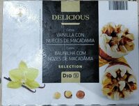 Conos de vainilla con nueces de macadamia