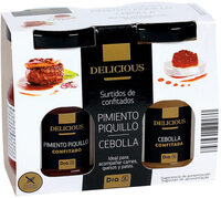 Surtido de confitados - pimiento piquillo y cebolla