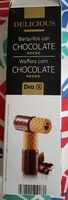 Barquillos con Chocolate Negro