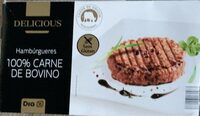 Hambúrgeres 100% Carne de Bovino Delicious