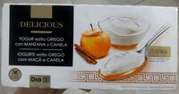 Delicious, yogur estilo griego con manzana y canela