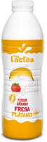 Yogur líquido fresa y plátano