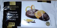 Naranja bañada en chocolate negro