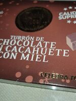 Turrón de chocolate con cacahuete con miel