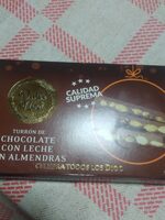 Turrón de chocolate con leche con almendras