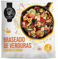 Braseado de verduras con pollo