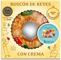 Roscón de reyes con crema