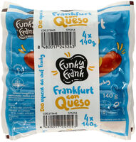 Salchichas cocidas frankfurt con queso