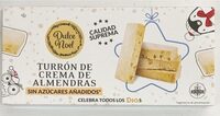 Turron de crema de almendras sin azucar