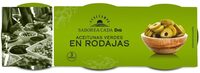 Aceitunas verdes en rodajas