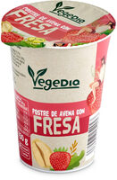 Postre de avena con sabor a fresa