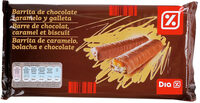 Barrita de chocolate, caramelo y galleta
