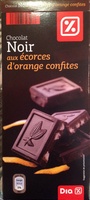 Chocolat noir aux écorces d'oranges confites
