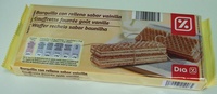 Waffer recheio sabor baunilha