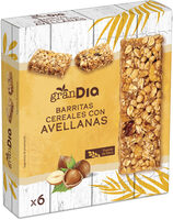 Barritas de cereales con avellanas