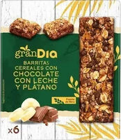 Barritas Cereales con Chocolate con Leche y Platano