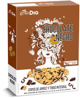 Copos de arroz y trigo integral con chocolate negro