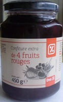 Confiture extra de 4 fruits rouges