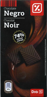 Tableta de chocolate negro 74% cacao