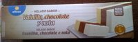 Helado sabor vainilla chocolate y nata