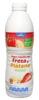 Yogur líquido con fresa y plátano