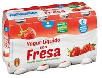 Yogur líquido con fresa