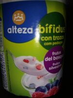 Yogur bifidus con trozos frutos del bosque