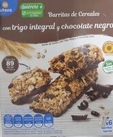 Barritas de cereales con trigo integral y chocolate negro
