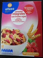 Cereales integrales con frutas rojas