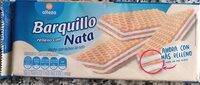 Barquillo relleno con nata