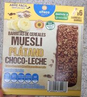 Barritas de platano y chocolate