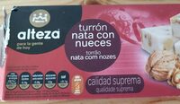 Turrón nata con nueces