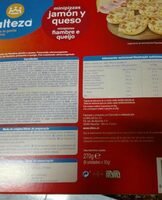 Minipizzas jamón y queso