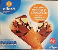 Cono sabor vainilla y chocolate