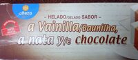 Helado sabor vainilla nata y chocolate