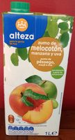 Zumo de melocotón,  manzana y uva