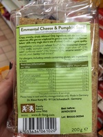 Organic crispbread emmental & pumpkin seeds