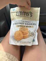 Organic Soft & Chewy Coconut Cookies Vanilla Bean