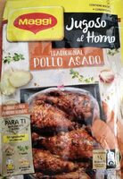 Jugoso al horno tradicional pollo asado