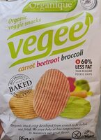 Organic veggie snacks Vegee carrot beetroot broccoli