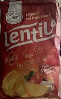 Био печен чипс от червена леща