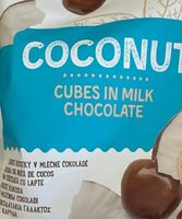 Coconut cubes in milk chocolate