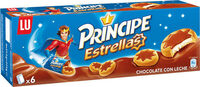 Estrellas galletas rellenas de chocolate