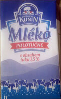 Mléko polotučné s obsahem tuku 1,5%