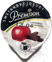 Smetanový jogurt čokoládový s višněmi