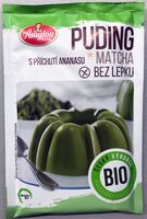 Puding matcha s příchutí ananasu