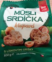 Müsli srdička křupavá s lískovými oříšky