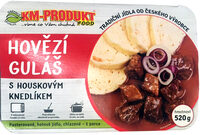 Hovězí guláš s houskovým knedlíkem